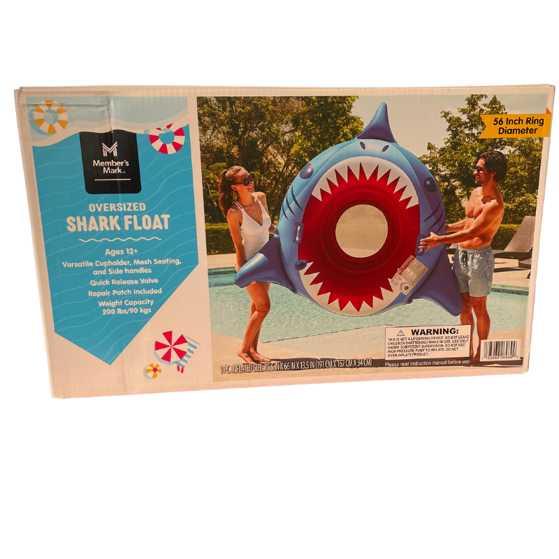 MEMBER'S MARK - FLOTTEUR DE PISCINE GONFLABLE SURDIMENSIONNÉ REQUIN