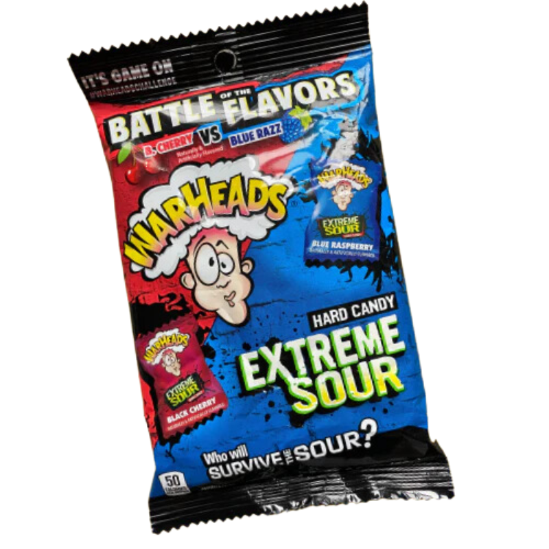 WARHEADS - BATTLE OF FLAVORS B.CHERRY VS BLUE RAZZ - 2,5OZ