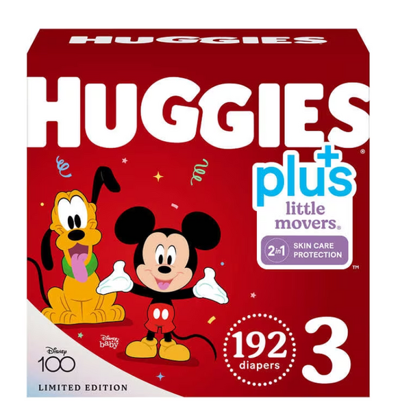 HUGGIES LITTLE MOVERS (TAILLE 3) COUCHES  192 CT