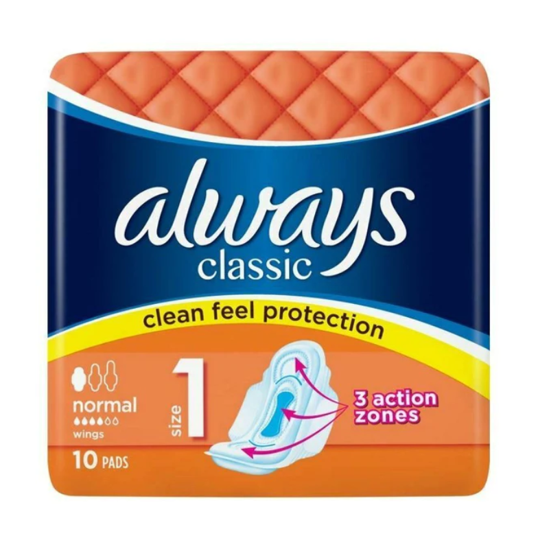 ALWAYS - PADS CLASSIC W/WINGS - 10CT