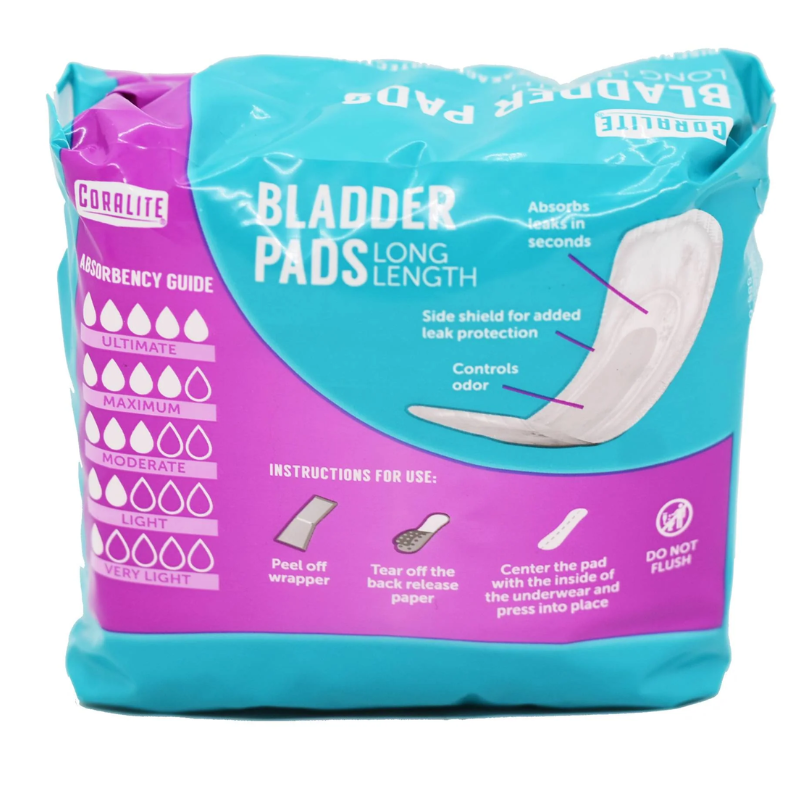 CORALITE - BLADDER PADS LONG LENGTH MAX ABSORBENCY - 6CT