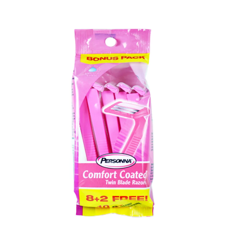 PERSONNA - RASOIRS JETABLES À DOUBLE LAME POUR FEMME - 10CT