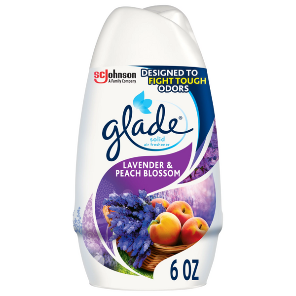 GLADE - GEL AIR FRESHNER LAVENDER & PEACH BLOSSOM - 6 OZ