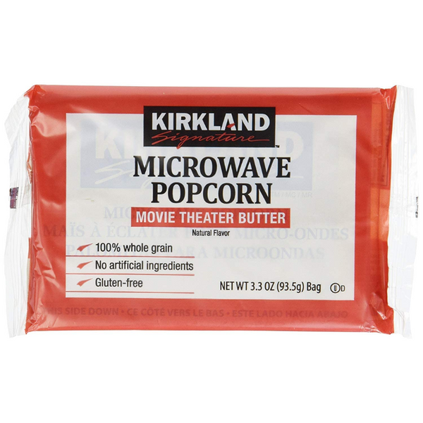 KIRKLAND SIGNATURE MICROWAVE POPCORN MOVIE THEATER BUTTER 3,3 OZ