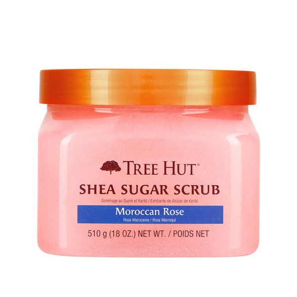 TREE HUT  MOROCCAN ROSE SHEA SUGAR SCRUB 18 OZ