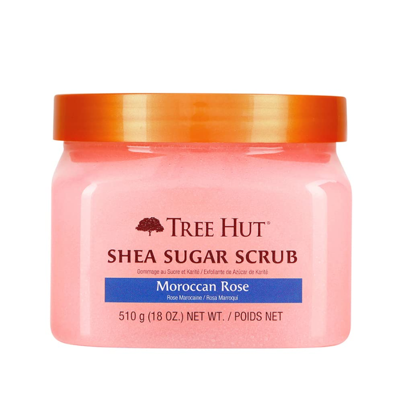 TREE HUT  MOROCCAN ROSE SHEA SUGAR SCRUB 18 OZ