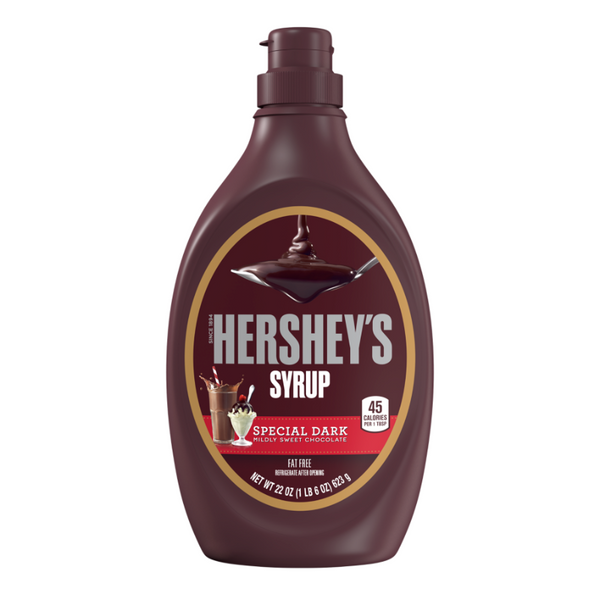 HERSHEY'S SYRUP SPECIAL DARK MIDLY SWEET CHOCOLATE 22 OZ