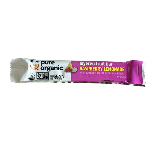 PURE ORGANIC - LAYERED FRUIT BARS RASBERRY LEMONADE - 18G