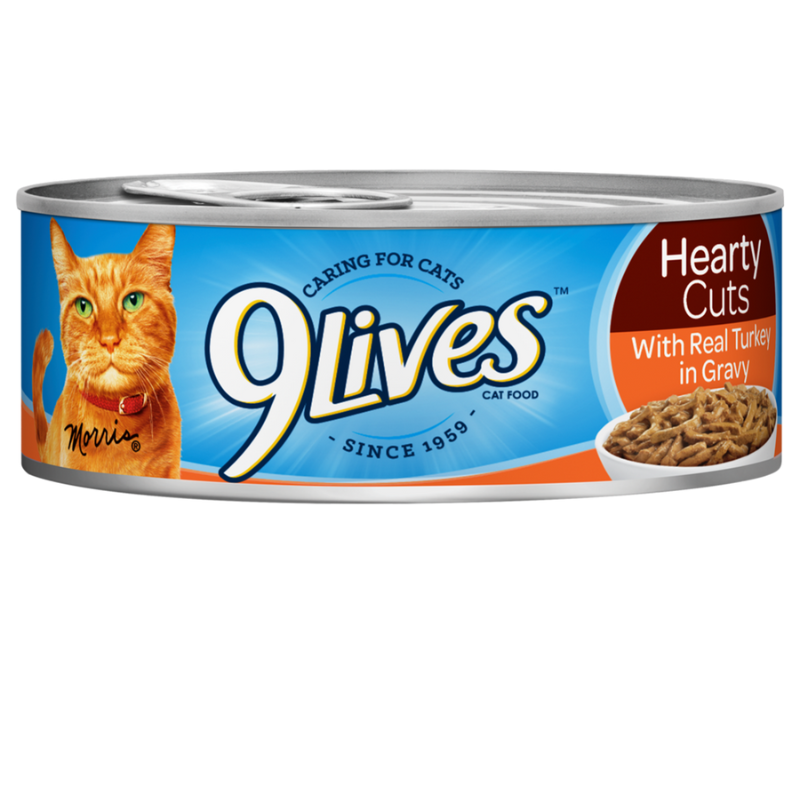 9 LIVES - GRAVY CLASSICS WET - CAT FOOD W/ REAL TURKEY - 5.5OZ