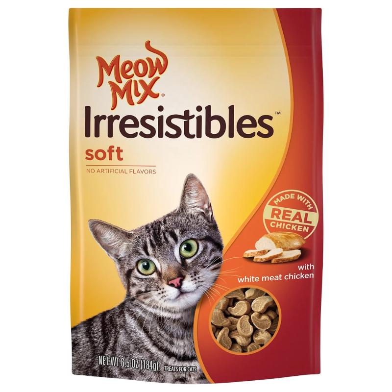 MEOW MIX - IRRESISTIBLES SOFT WITH WHITE MEAT CHICKEN - 3OZ