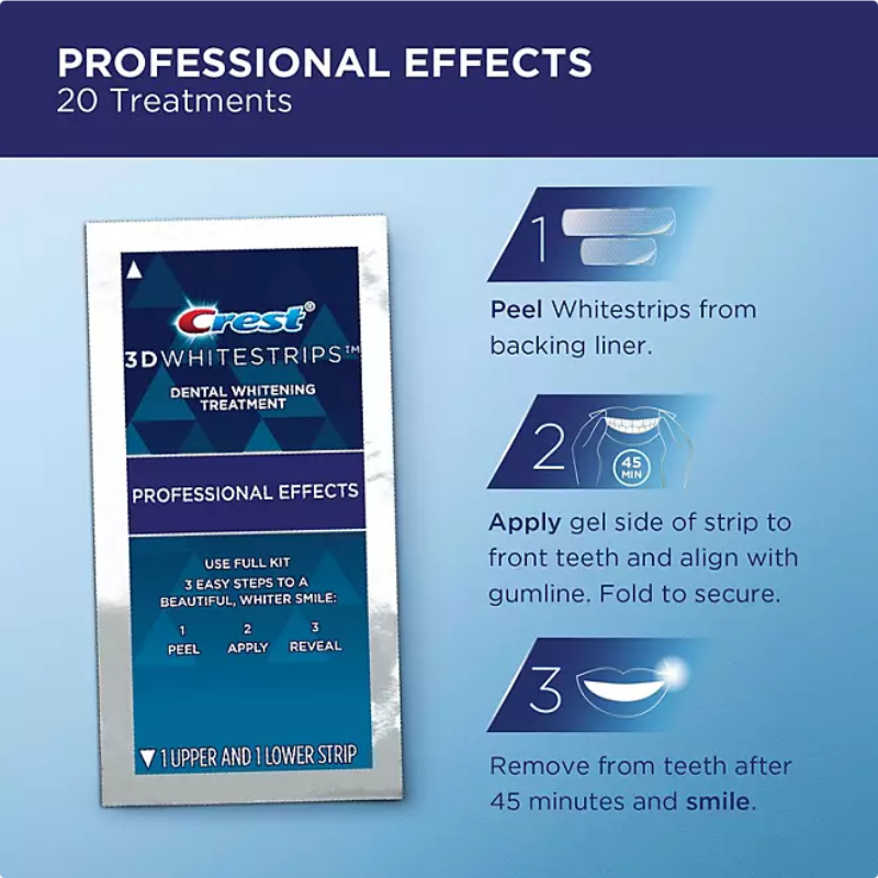 CREST 3D WHITESTRIPS EFFETS PROFESSIONNELS ET PACK DOUBLE SUPREME BRIGHT