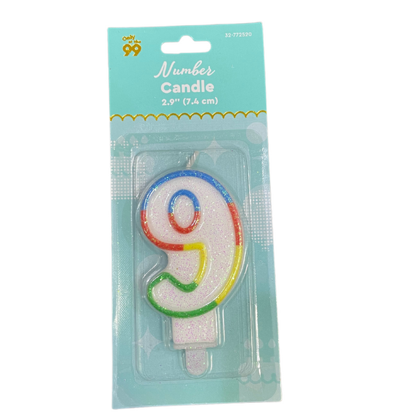 CANDLE CELEBRATION/PARTY NUMBER HAPPY BIRTH DAY DECORATORS ASSORTED NUMBER