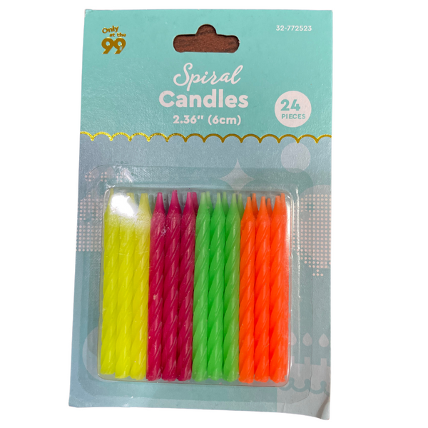 CANDLE CELEBRATION/PARTY SPIRAL - 24CT