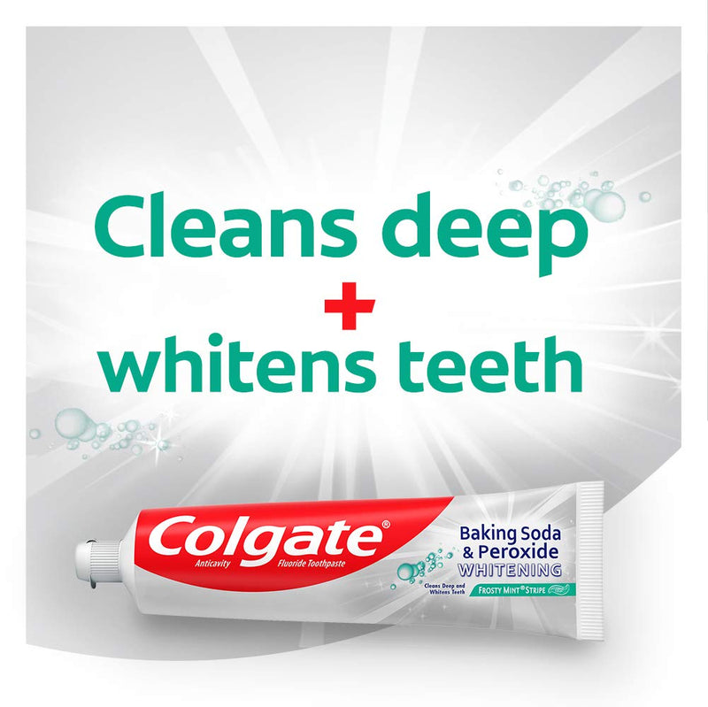 COLGATE Dentifrice Baking soda& Peroxide Whitening 170g (Menthe Fraiche)