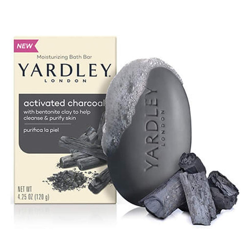 YARDLEY LONDON savon en bar au charbon actif 120g