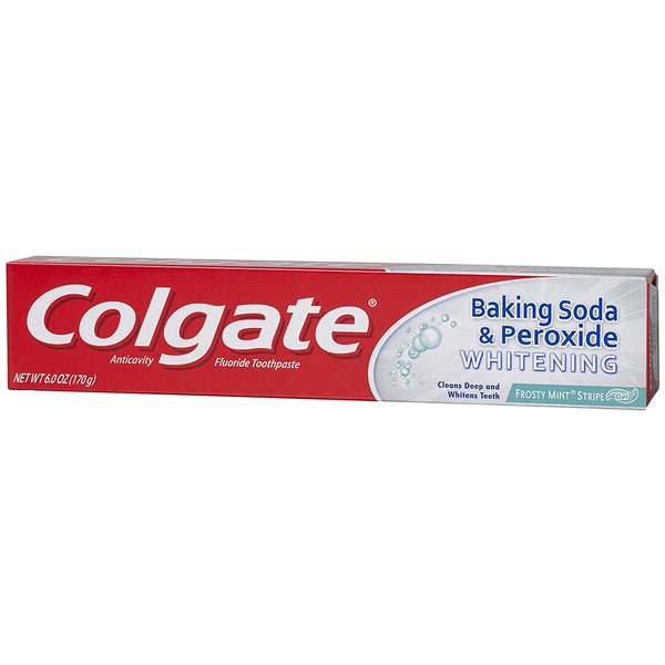 COLGATE Dentifrice Baking soda& Peroxide Whitening 170g (Menthe Fraiche)