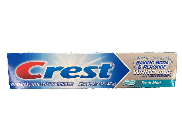 CREST Dentifrice Baking soda& Peroxide Whitening 82g (Menthe Fraiche)