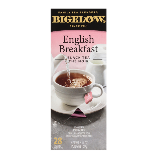 BIGELOW ENGLISH BREAKFAST BLACK TEA (28 TEA BAGS) - 2.11OZ