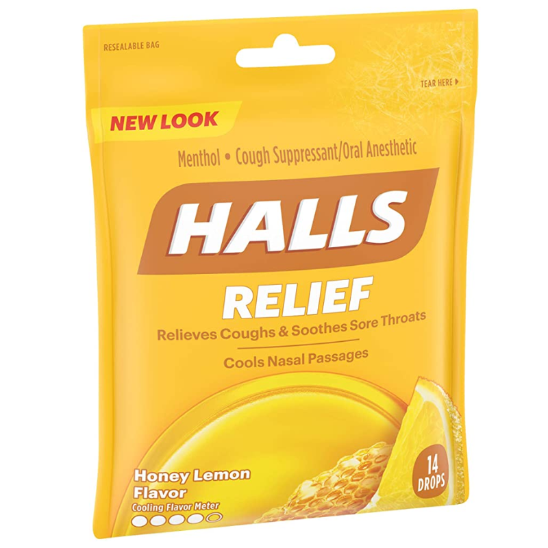 HALLS - RELIEF HONEY LEMON FLAVOR (14 DROPS)