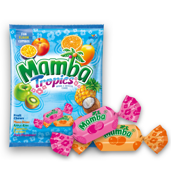 MAMBA TROPICS - FRUIT CHEWS CANDY - 3.52 OZ