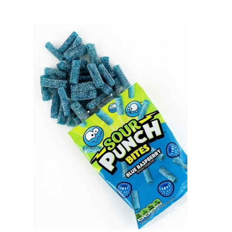 SOUR PUNCH - BITES BLUE RASPBERRY - 3.7OZ