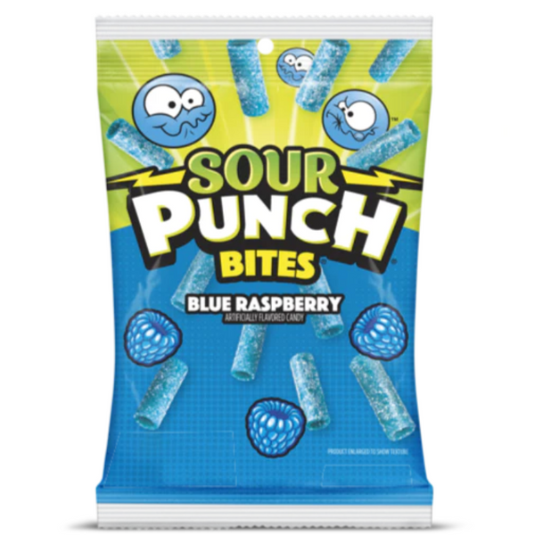 SOUR PUNCH - BITES BLUE RASPBERRY - 3.7OZ