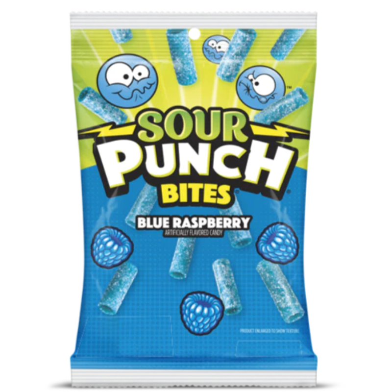 SOUR PUNCH - BITES BLUE RASPBERRY - 3.7OZ