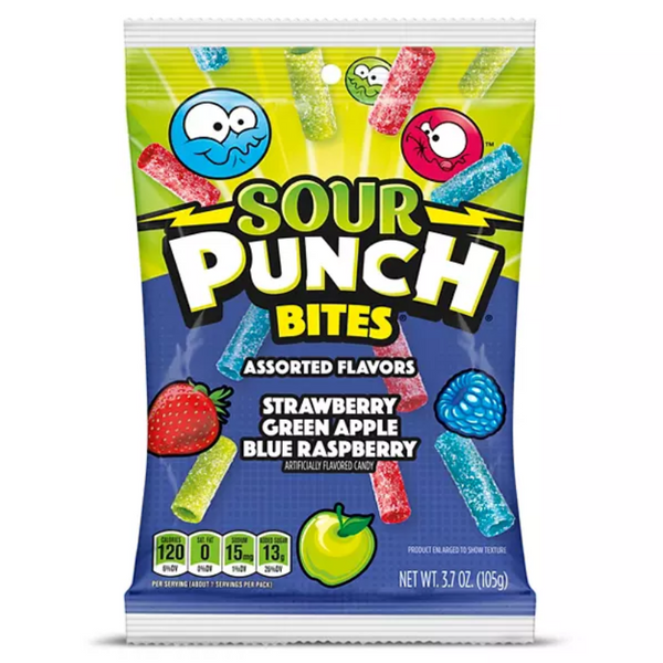 SOUR PUNCH BITES ASSORTED FLAVOR 3,7 OZ