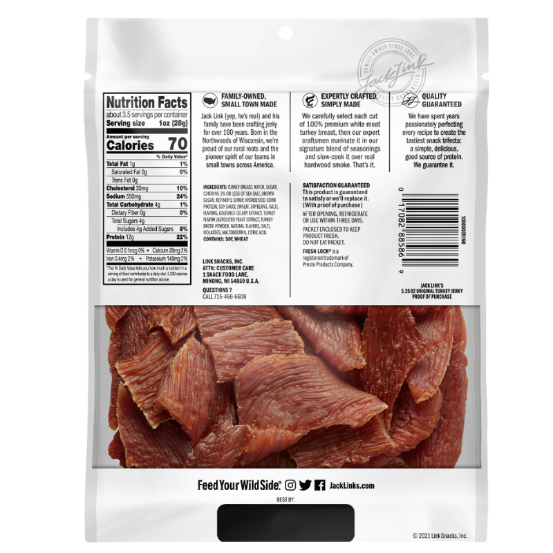 JACK LINK'S - TURKEY JERKY ORIGINAL - 18G