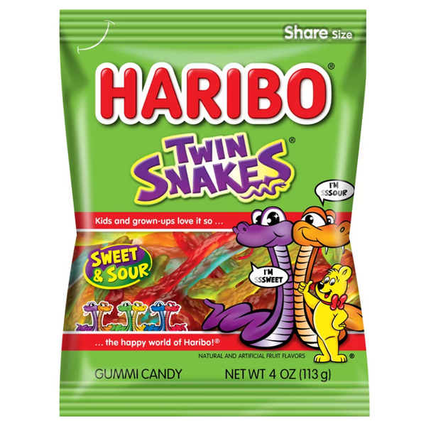 HARIBO TWIN SNAKES 4 OZ