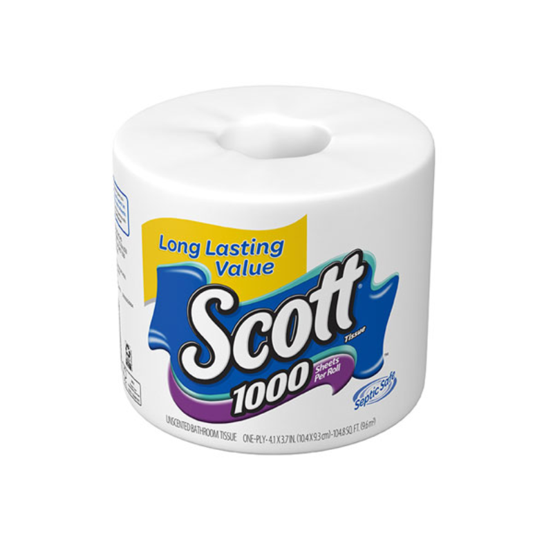 SCOTT -  1000 SHEETS UNSCENTED TOILET PAPER