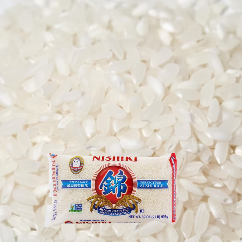 NISHIKI - RIZ PREMIUM MUSENMAI RIZ SUSHI BLANC PREMIUM GRAIN MOYEN - 907G