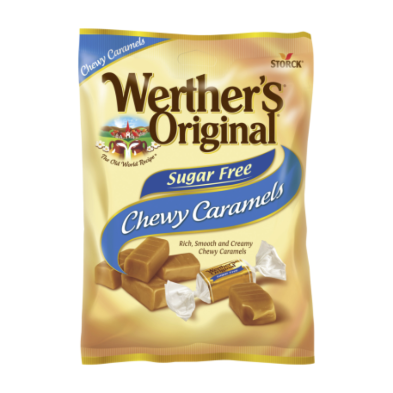 WERTHER'S ORIGINAL CHEWY CARAMEL SANS SUCRE 1.46 OZ