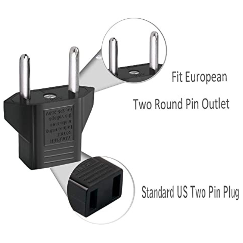 INOVAT ADAPTATEUR DE PRISE DE COURANT AMÉRICAIN VERS EUROPÉEN, PAQUET DE 8