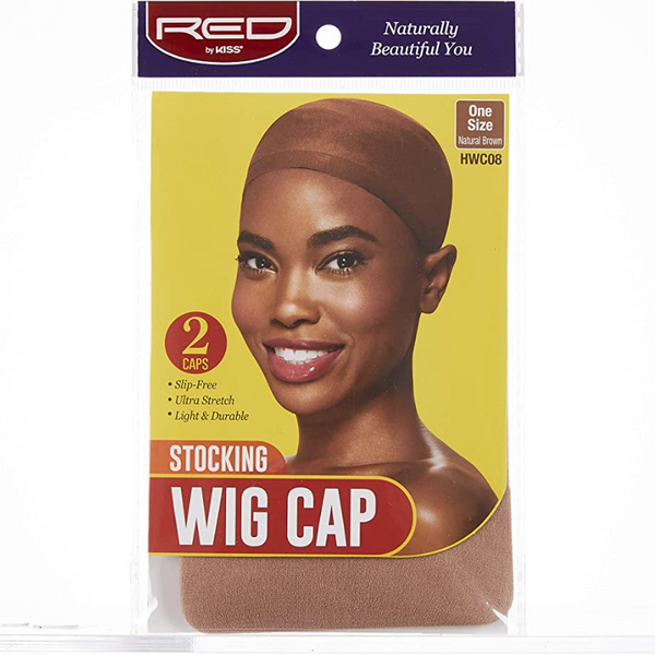 KISS - RED WIG CAP NATURAL BROWN 2 COUNT (12in)