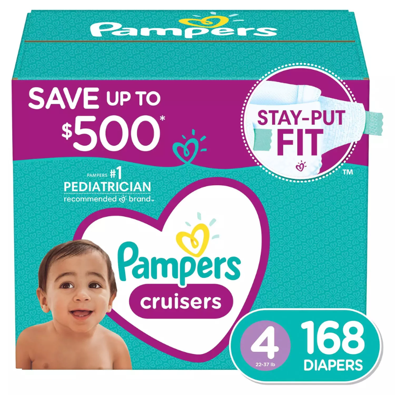 PAMPERS CRUISERS SZ 4 168 COUNT