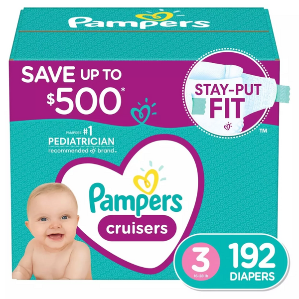 PAMPERS CRUISERS SZ 3 192 COUNT