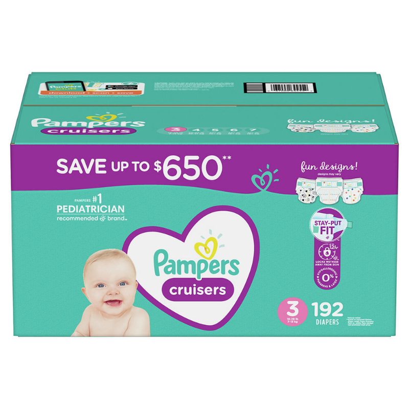 PAMPERS CRUISERS SZ 3 192 COUNT