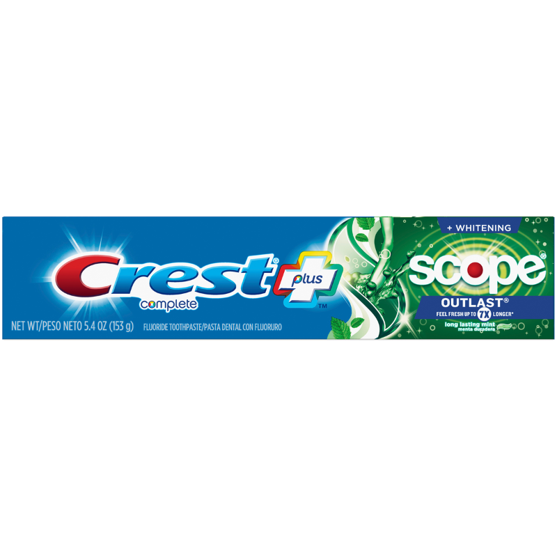 CREST COMPLETE + SCOPE OUTLAST ULTRA TOOTHPASTE -  6.3 OZ