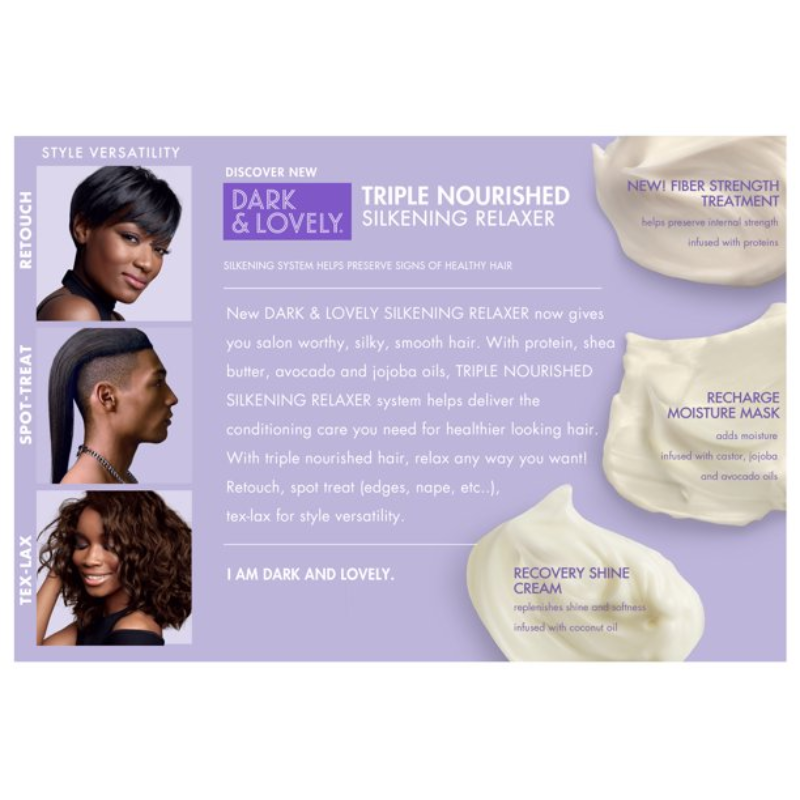 DARK & LOVELY TRIPLE NOURISHED SILKENING RELAXER KIT SUPER