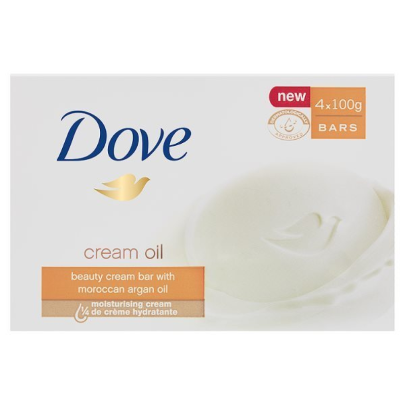 DOVE CREAM BAR ARGAN OIL 4 X 100G - 400 G