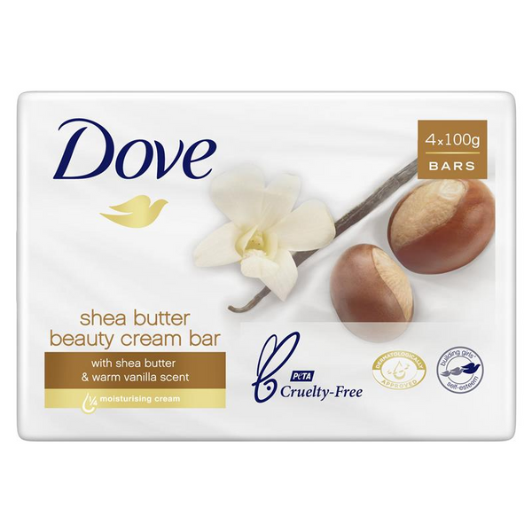 DOVE CREAM BAR SHEABUTTER 4 X 100G - 400 G