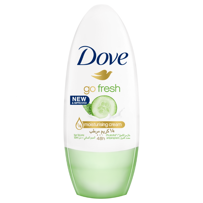 DOVE DEODORANT ANTI-TRANSPIRANT ROLL-ON - CUCUMBER & GREEN TEA SCENT - 50 ML