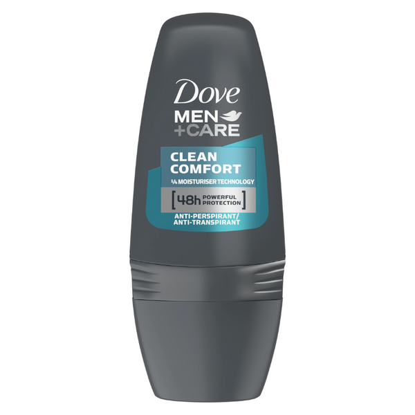 DOVE DEODORANT MEN ANTIPERSPIRANT ROLL-ON, CLEAN COMFORT - 50ML