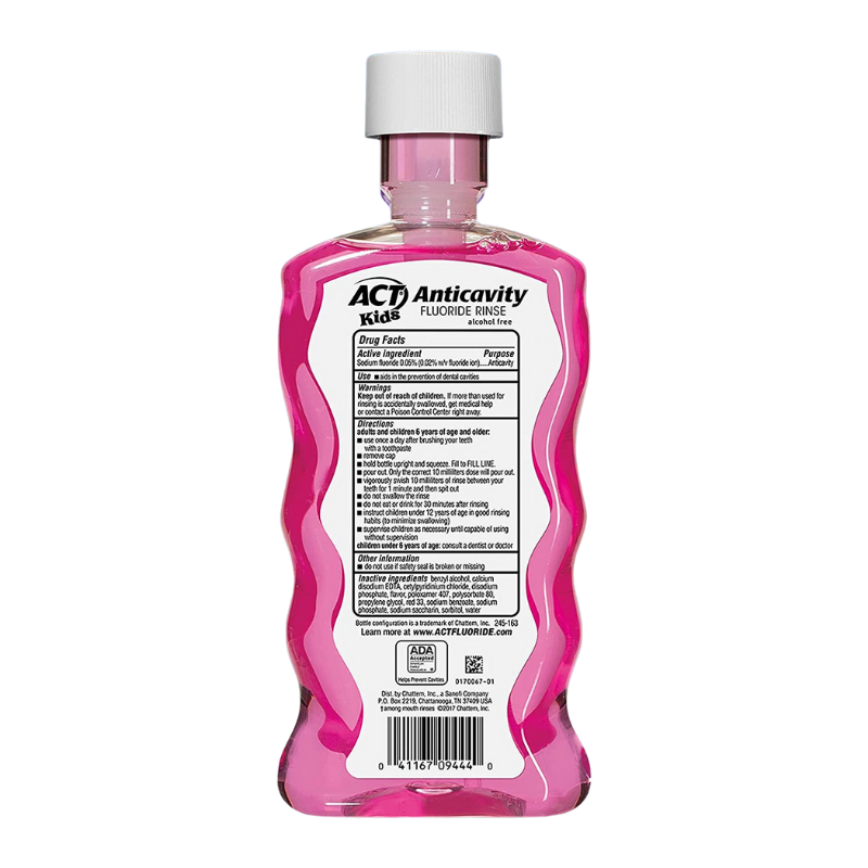 ACT ,Kids Anticavity Fluoride Rinse Bubble Gum Blowout 16.9 fl. oz