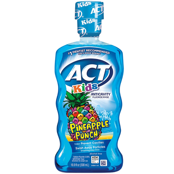 ACT Kids Anticavity Fluoride Rinse Pineapple Punch 16.9 fl. oz.