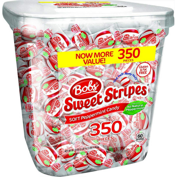 BOB'S SWEET STRIPES SOFT PEPPERMINTS (350CT) 61.73OZ