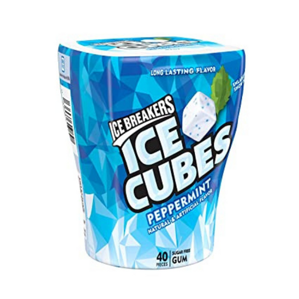 ICE BREAKERS SUGAR FREE ICE CUBES GUM BOTTLE 3.24OZ