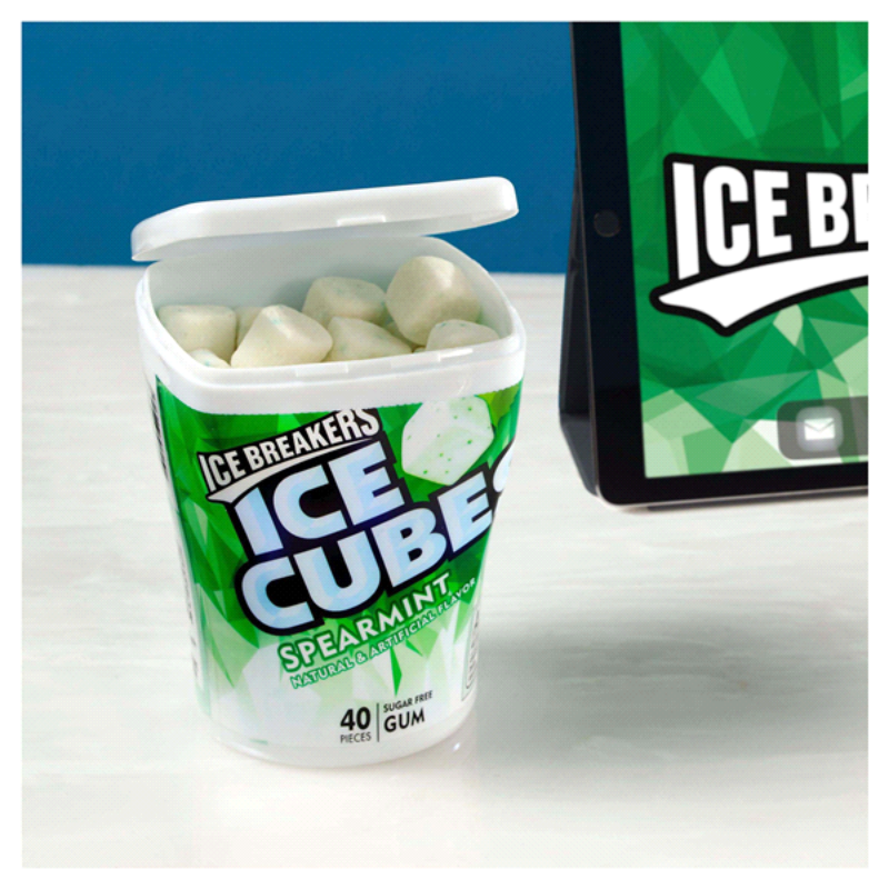 ICE BREAKERS SUGAR FREE ICE CUBES GUM BOTTLE 3.24OZ