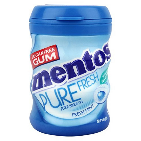 MENTOS PURE FRESH MENTHE FRAÎCHE SUGAR-FREE CHEWING GUM 54.6G